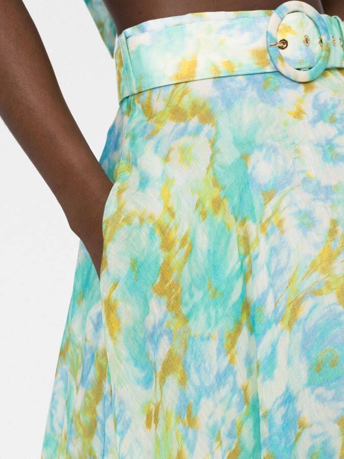 ZIMMERMANN Maxi-rok met bloemenprint Groen