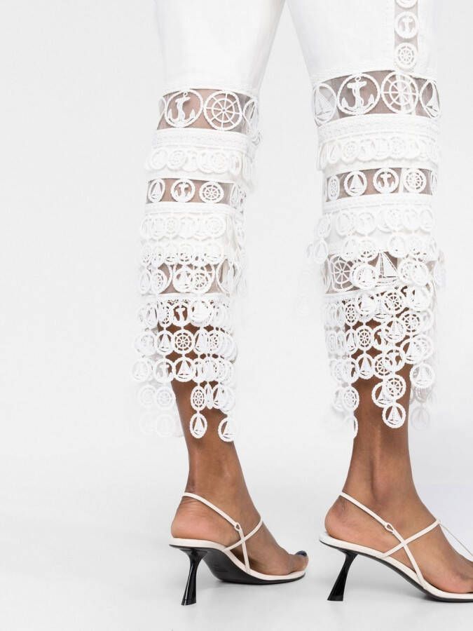 ZIMMERMANN High waist broek Wit