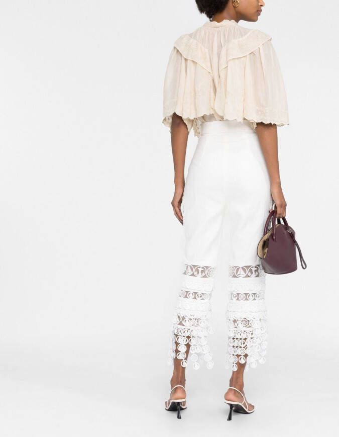 ZIMMERMANN High waist broek Wit