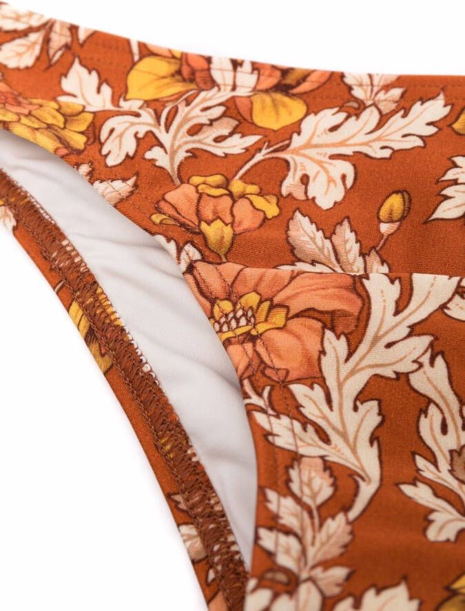 ZIMMERMANN Kids Bikini met bloemenprint Oranje