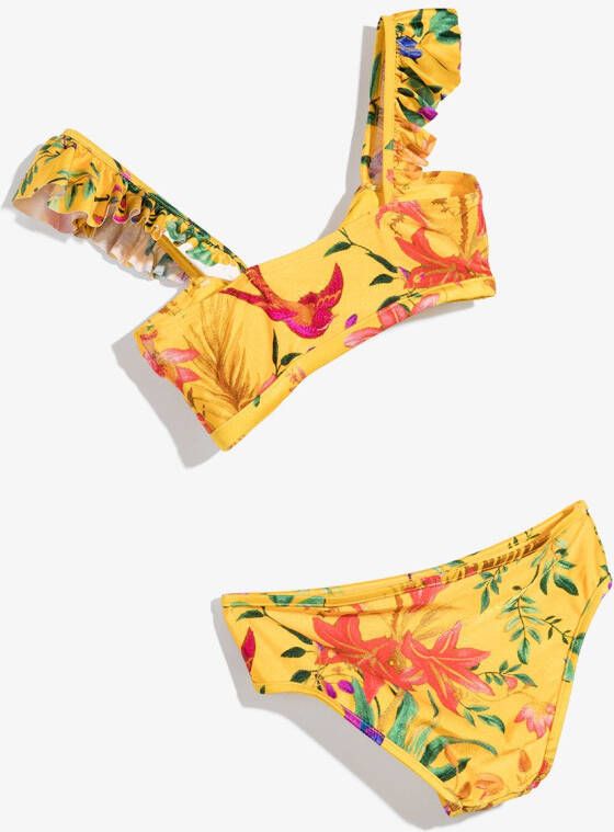 ZIMMERMANN Kids Bikini met tropische print Geel