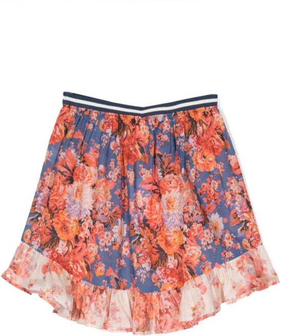 ZIMMERMANN Kids T-shirt met bloemenprint Roze