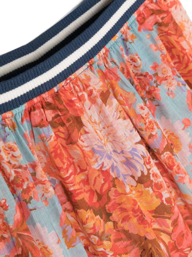 ZIMMERMANN Kids T-shirt met bloemenprint Roze