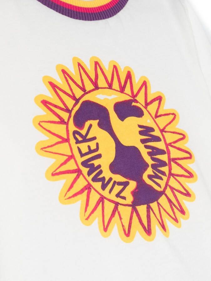 ZIMMERMANN Kids T-shirt met logoprint Wit