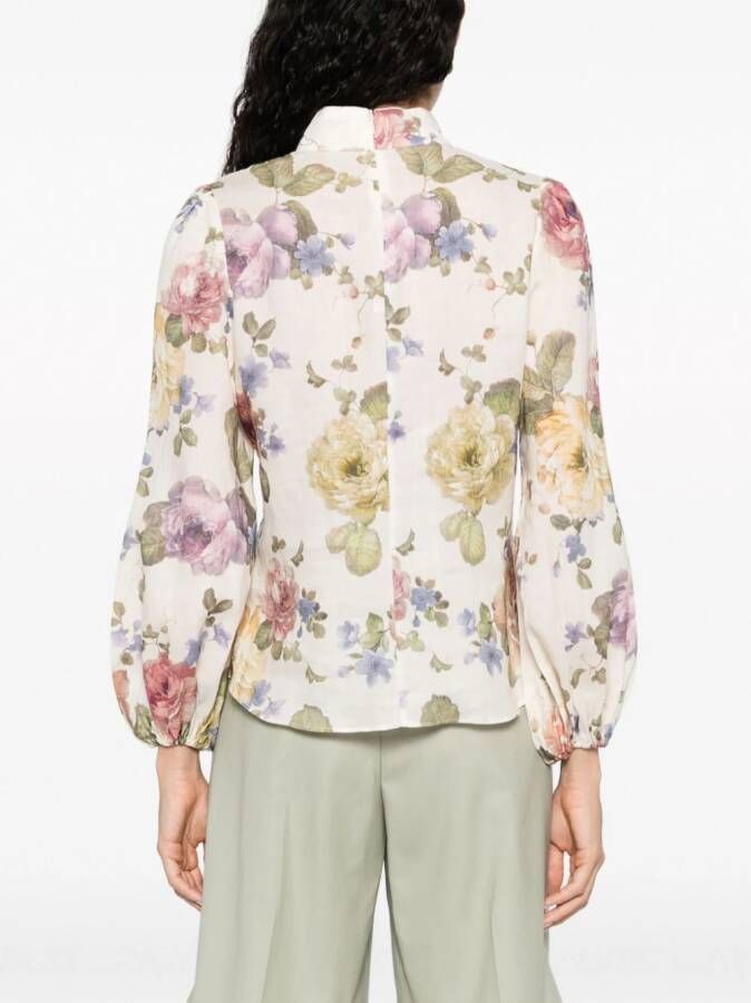 ZIMMERMANN Blouse met pofmouwen Beige