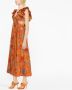 ZIMMERMANN Midi-jurk met bloemenprint Oranje - Thumbnail 4