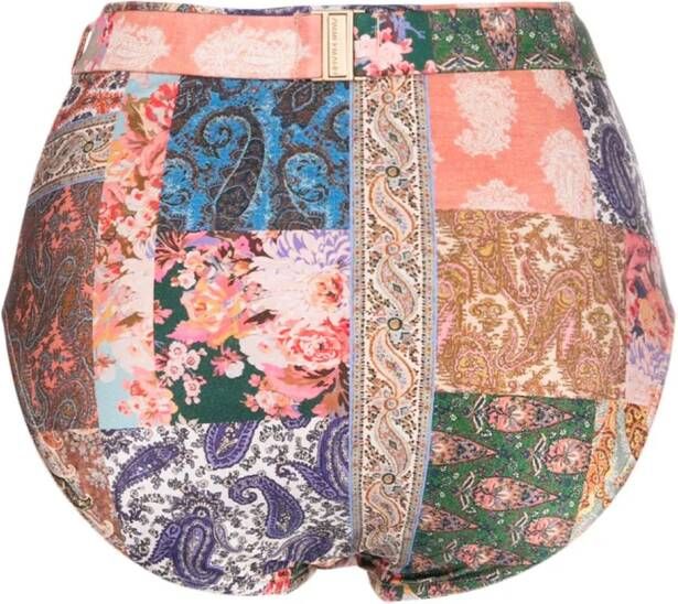 ZIMMERMANN Bikinislip met bloemenprint Beige
