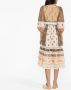 ZIMMERMANN Midi-jurk met print Beige - Thumbnail 4