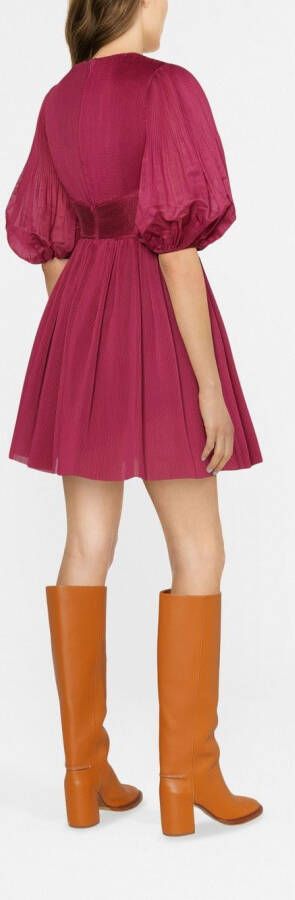 ZIMMERMANN Plissé mini-jurk Roze