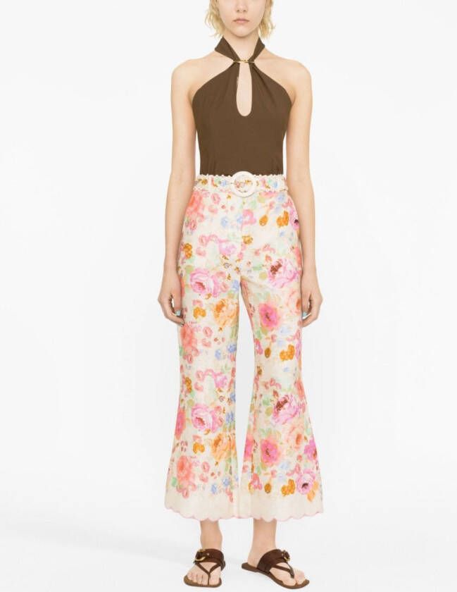 ZIMMERMANN Broek met bloemenprint Roze