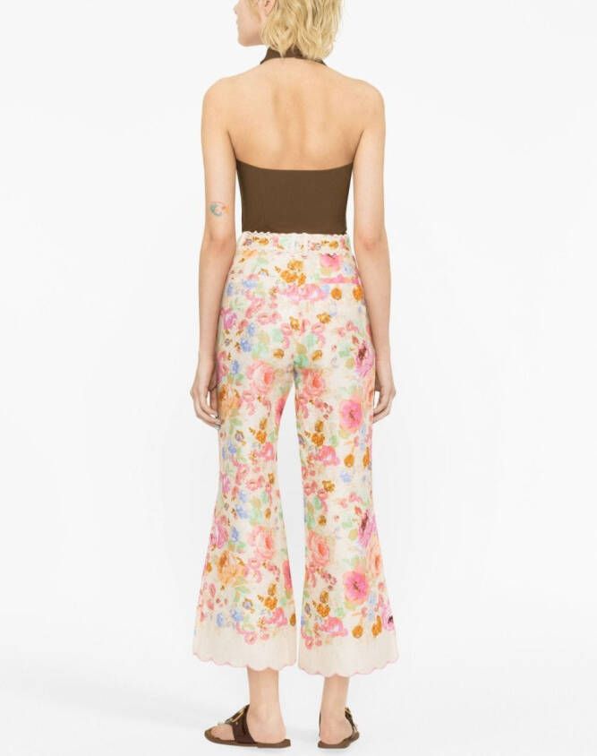 ZIMMERMANN Broek met bloemenprint Roze