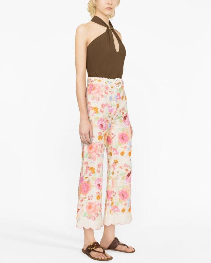 ZIMMERMANN Broek met bloemenprint Roze