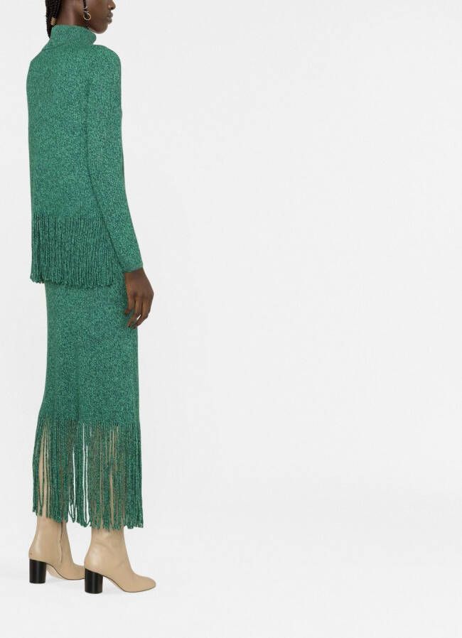 ZIMMERMANN Rok met franje afwerking Groen