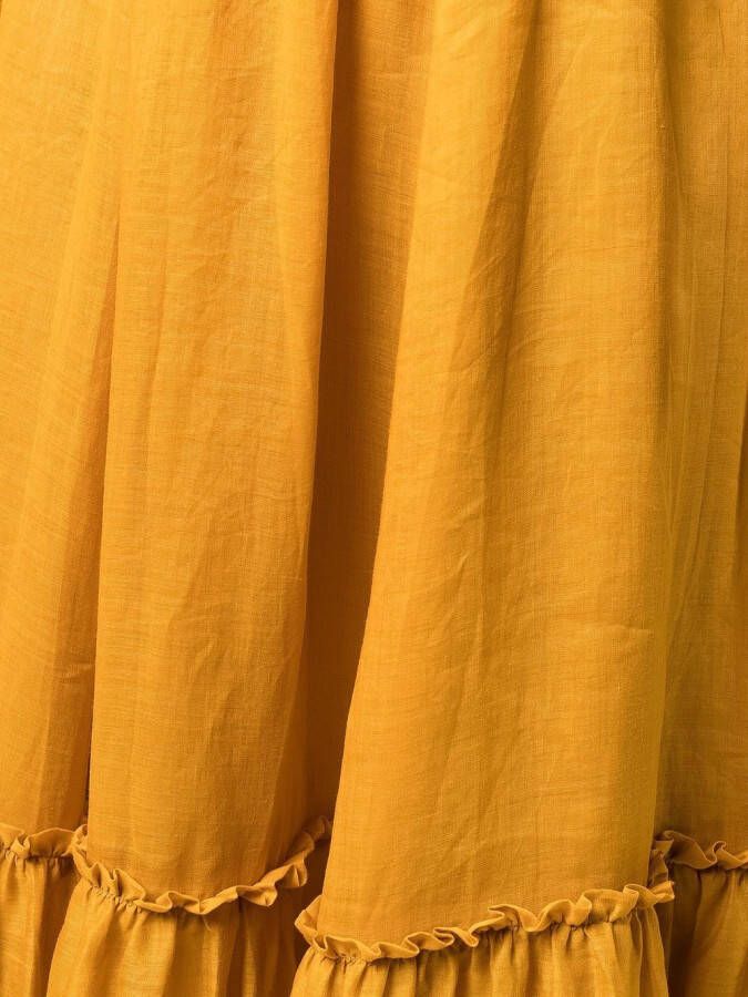 ZIMMERMANN Teddy gewelfde rok met ruches Geel