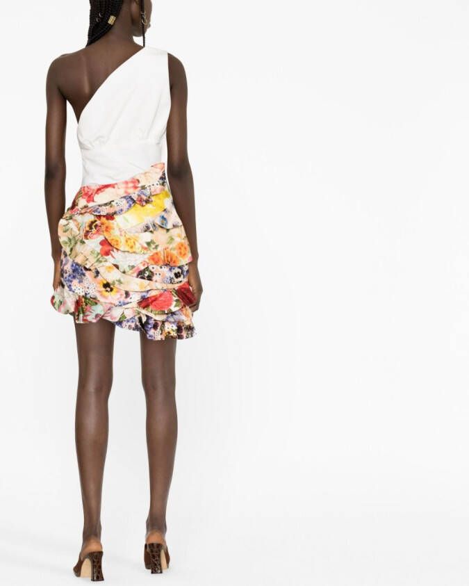 ZIMMERMANN Rok met bloemenprint Beige