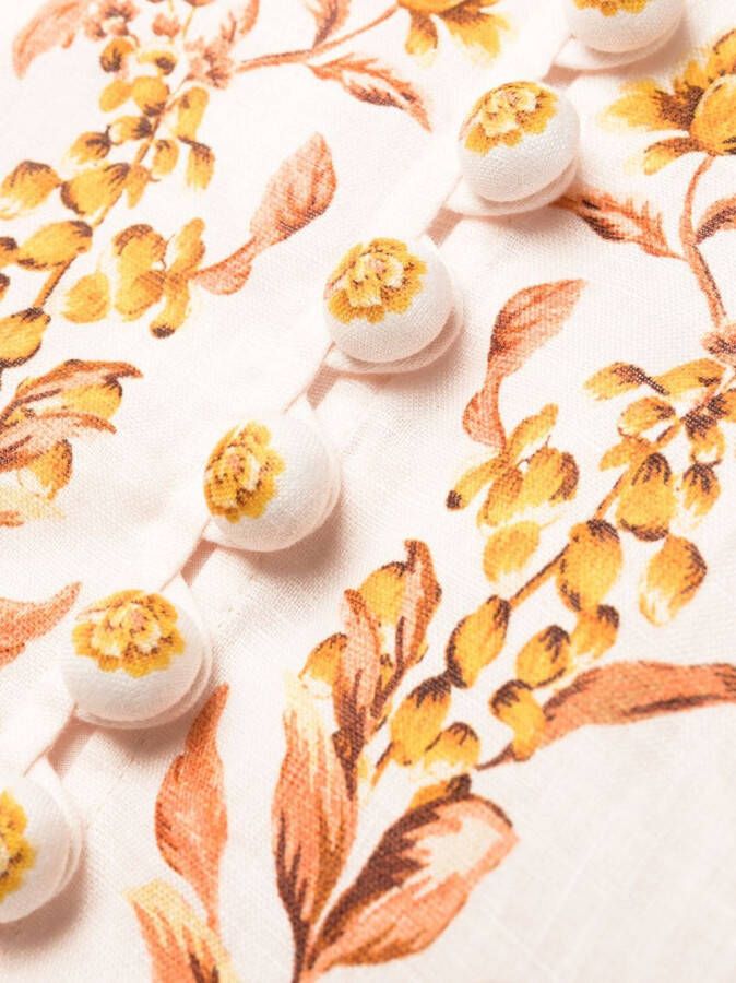 ZIMMERMANN Mini-jurk met bloemenprint Roze