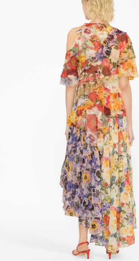 ZIMMERMANN Mini-jurk met bloemenprint Beige