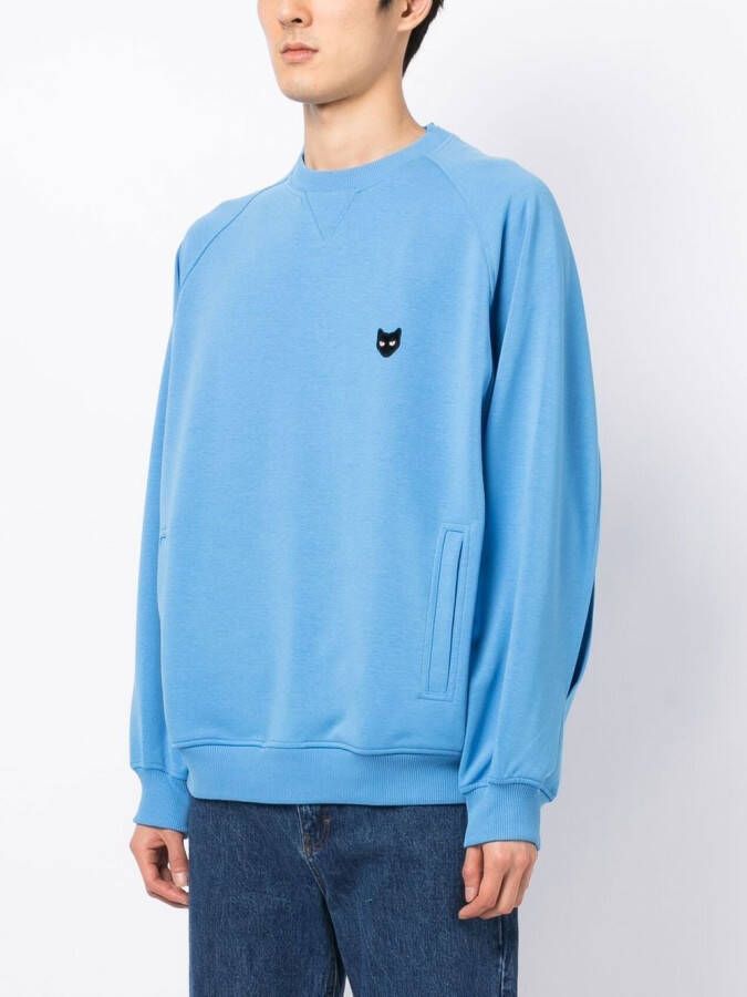 ZZERO BY SONGZIO Sweater met logopatch Blauw