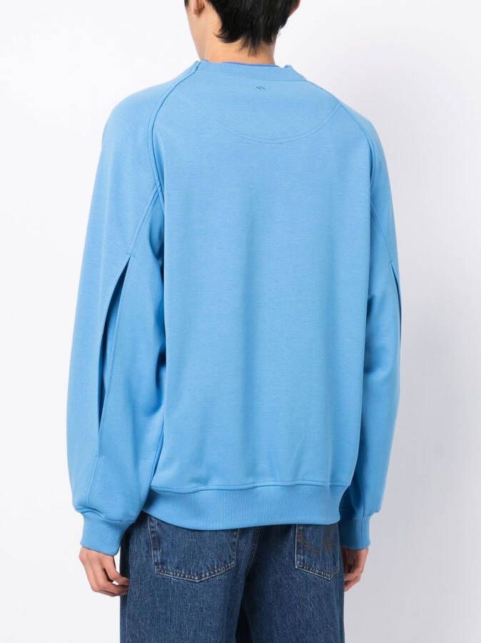 ZZERO BY SONGZIO Sweater met logopatch Blauw