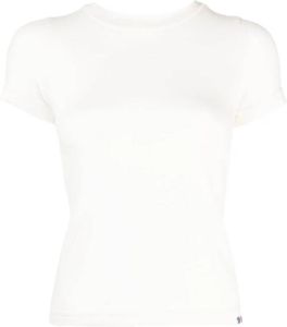 Extreme cashmere T-shirt met ronde hals Wit