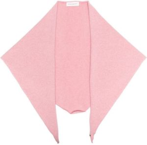 Extreme cashmere Fijngebreide sjaal Roze
