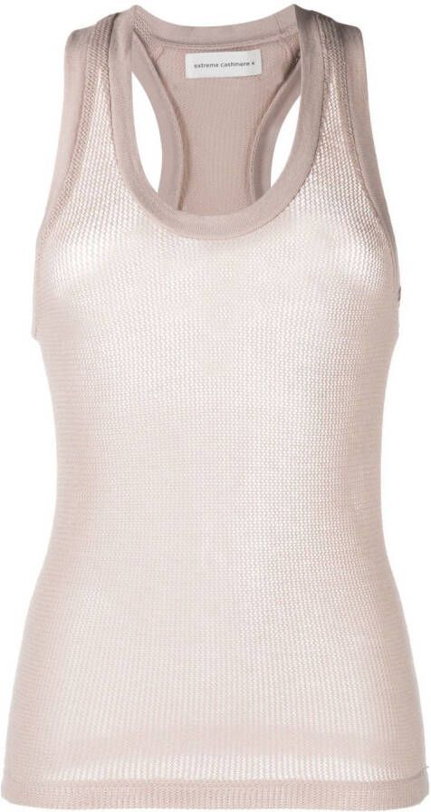 Extreme cashmere Getailleerde tanktop Beige