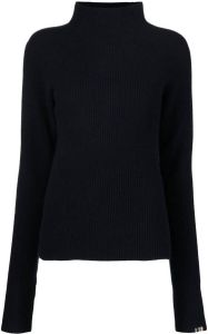 Extreme cashmere high-neck ribbed-knit sweater Blauw