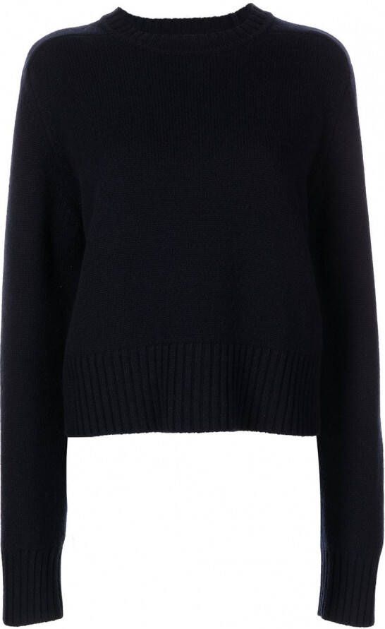 Extreme cashmere Kasjmier trui met ronde hals Blauw