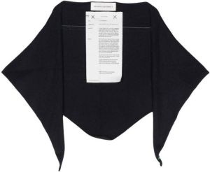 Extreme cashmere knitted snood scarf Blauw