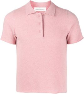 Extreme cashmere Poloshirt van kasjmiermix Roze