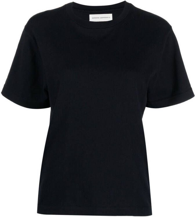 Extreme cashmere T-shirt van katoenblend Blauw