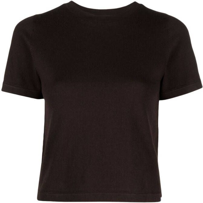 Extreme cashmere T-shirt van katoen-kasjmier mix Bruin
