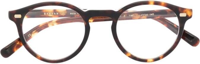 Eyevan7285 Bril met rond montuur Bruin