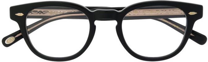 Eyevan7285 Bril met rond montuur unisex acetaat 49 Zwart