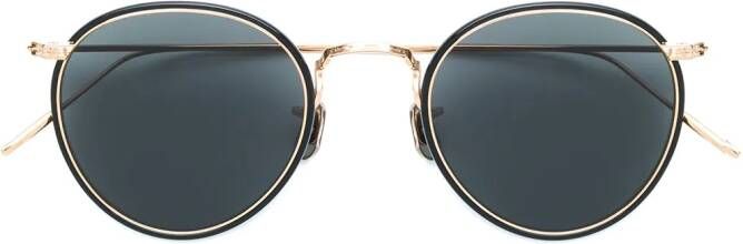 Eyevan7285 Zonnebril met rond montuur Metallic