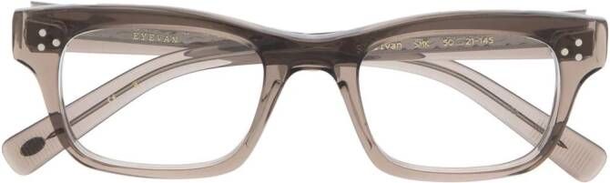 Eyevan7285 Sullivan bril met vierkant montuur Beige