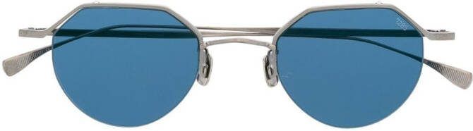 Eyevan7285 Zonnebril met geometrisch montuur Blauw