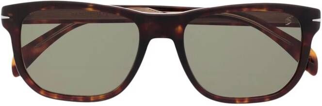 Eyewear by David Beckham Zonnebril met schildpadschild design Bruin