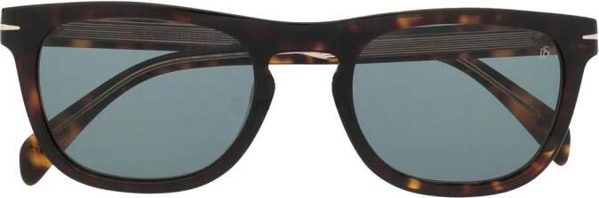 Eyewear by David Beckham Zonnebril met schildpadschild design Bruin