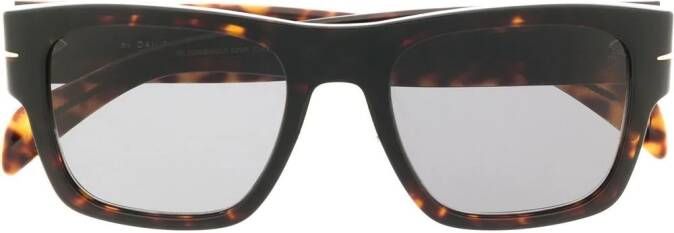 Eyewear by David Beckham Zonnebril met schildpadschild design Bruin