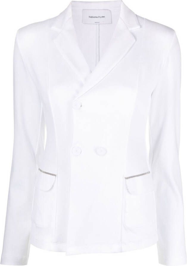 Fabiana Filippi Blazer met dubbele rij knopen Wit