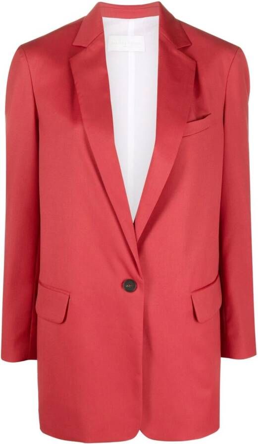 Fabiana Filippi Blazer met enkele rij knopen Rood