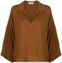 Fabiana Filippi Blouse met V-hals Bruin - Thumbnail 1