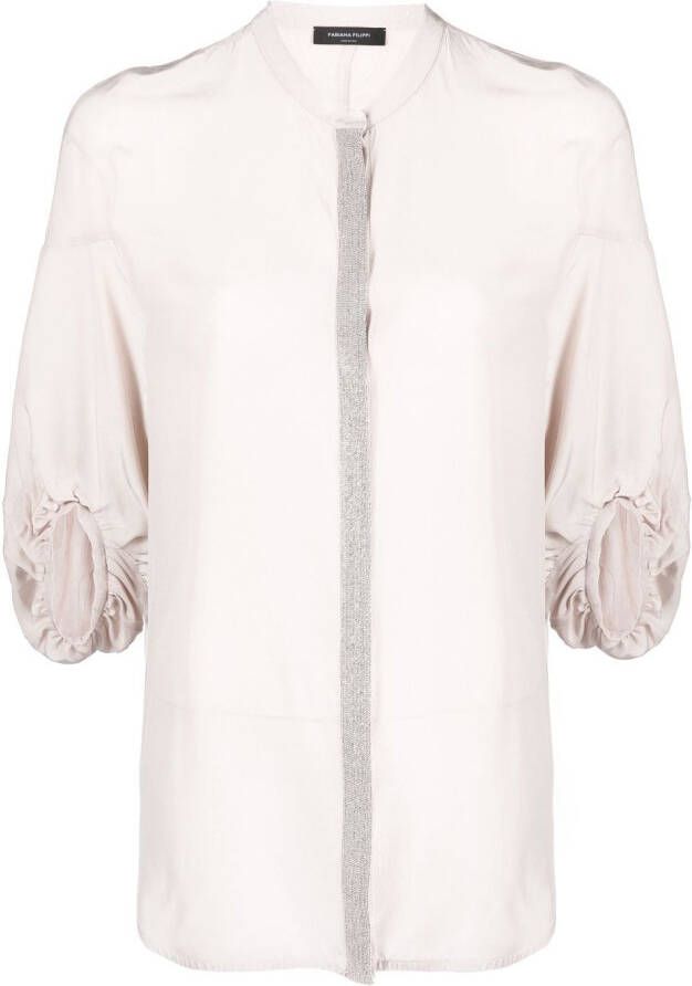 Fabiana Filippi Blouse verfraaid met stras Roze