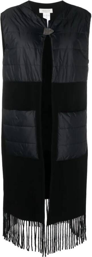 Fabiana Filippi Bodywarmer met franje Zwart