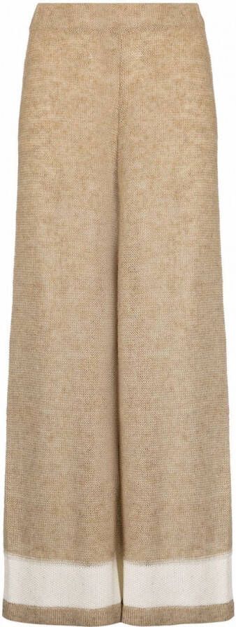 Fabiana Filippi Broek met wijde pijpen Beige