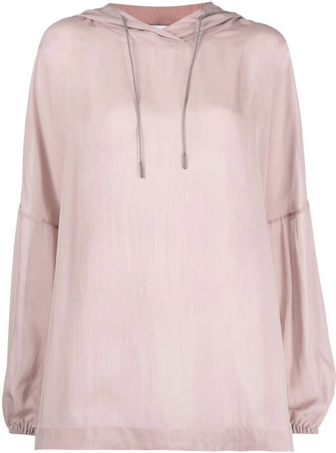 Fabiana Filippi Hoodie met verlaagde schouders Roze