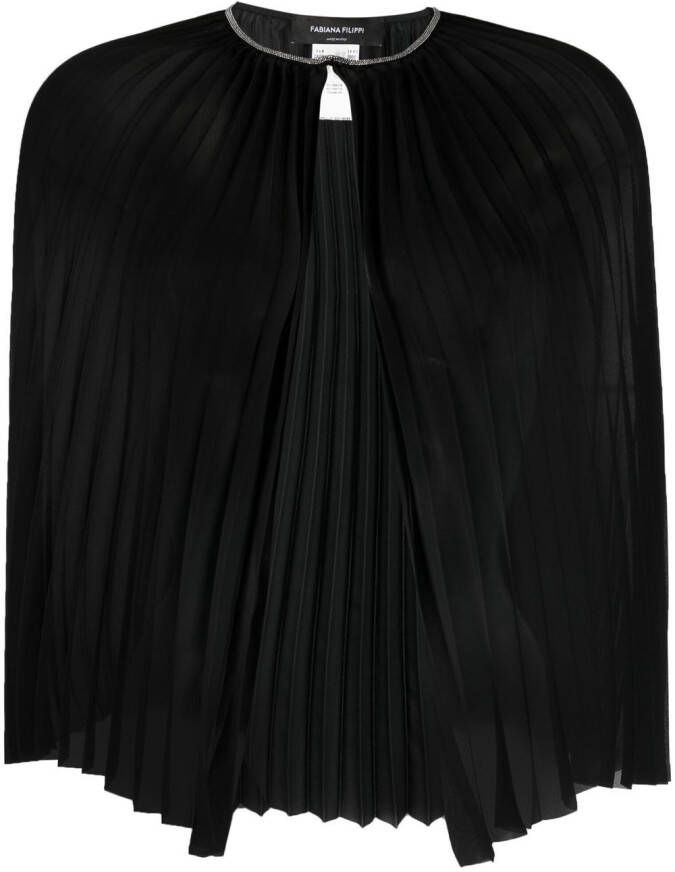 Fabiana Filippi Geplooide blouse Zwart