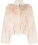 Fabiana Filippi Jas met imitatiebont detail Beige - Thumbnail 1