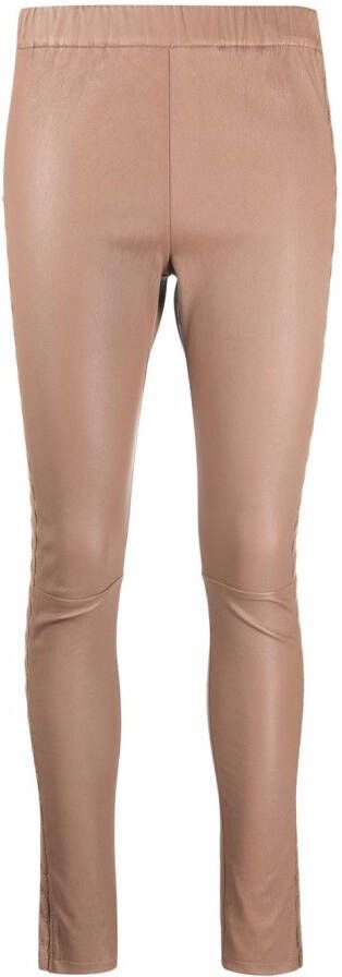Fabiana Filippi Leren legging Beige